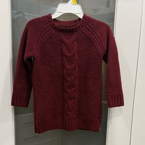 Roots Kids Deep Red Crew Neck Knit Sweater